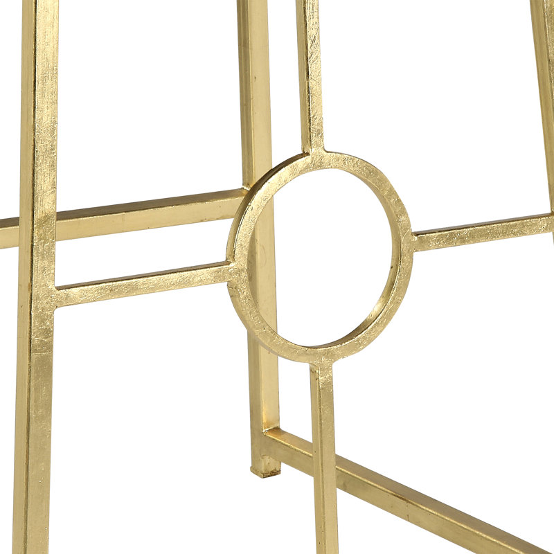Tabouret de comptoir 24 po Hampton, Feuille d'or, Ivoire ivoire