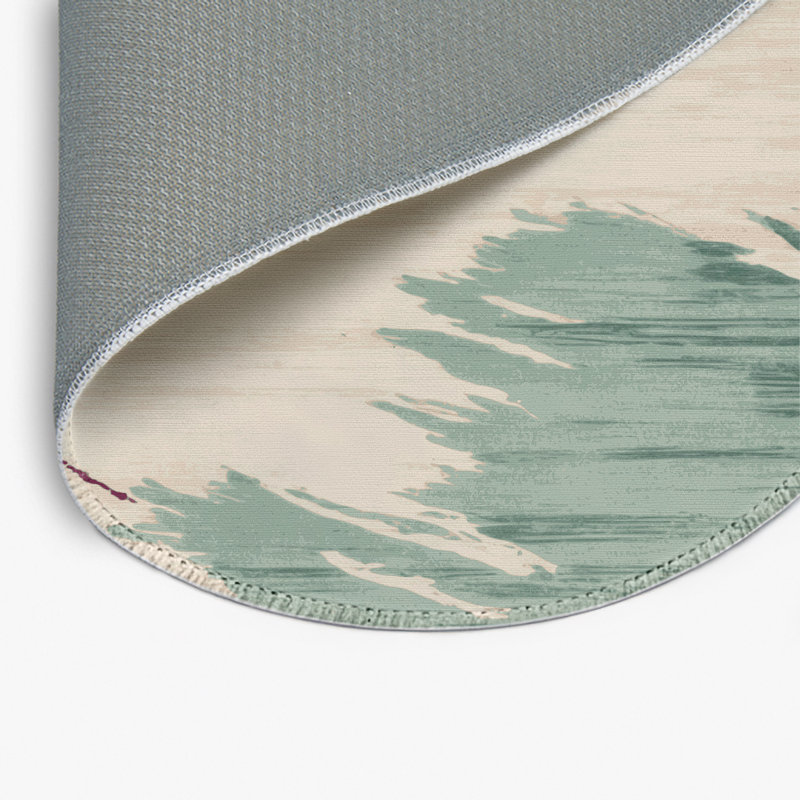 Tapis intérieur et extérieur beige Watercolor, Rond 5 pi