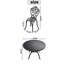 Mobilier de salle à manger en aluminium toutes saisons 7, structure noire, apparence élégante, résistance, patin antidérapant, finition de cadre simple à assembler incluse, décoration exquise, surface protégée, coussin de pied