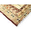 Tapis unique en laine noué à la main des années 1960 de 5 pi 7 po x 7 pi en rouge / ivoire / orange