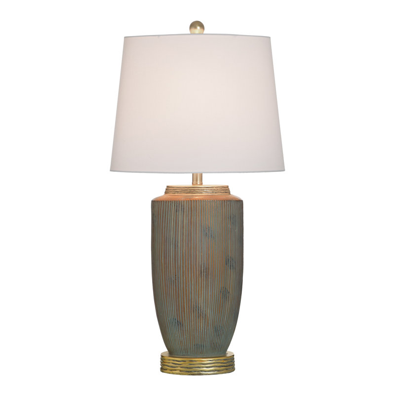 Lampe de table Poly - Raffine or - Abat-jour blanc