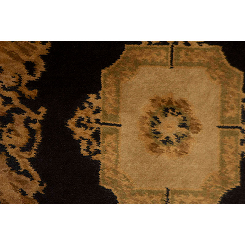 Hand-Knotted High-Quality Black Area Rug
