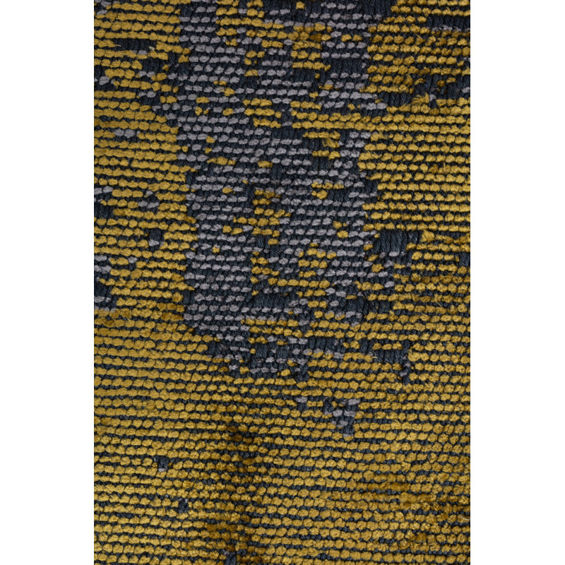 Rapture Yellow/Gray Luxury Area Rug, Rectangle 7'10" x 11'2"