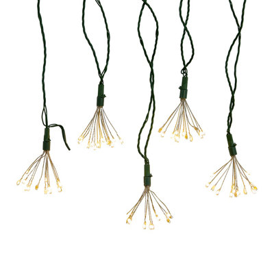 Kurt Adler 75-Light Cluster Lights Twinkle LED Lights with Green Wire