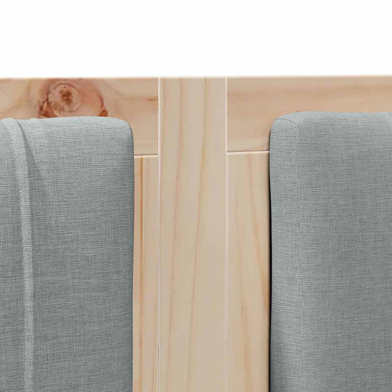 Solid Wood Headboard, Brown, Queen, Light Grey