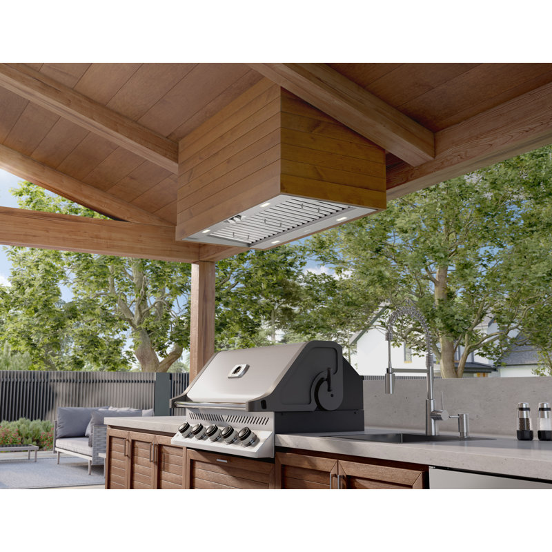 48" Spruce Outdoor 1200 CFM Ducted Insert Range Hood in Stainless Steel, 36"
