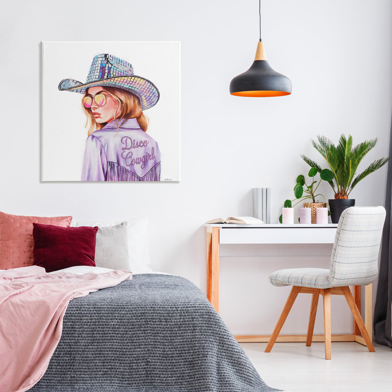 Toile mauve disco mauve, design par Amanda Greenwood, H 36 po x l 36 po