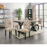 Julian 6-Person Trestle Dining Set with Upholstered Chairs