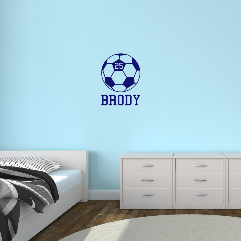 Adhésif décoratif ballon de soccer, Oui, Bleu marine