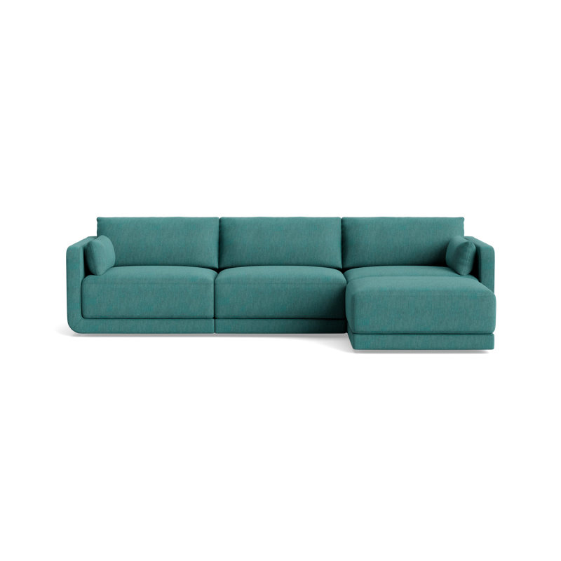 Eva Sofa With Chaise (116"), Performance Weave - Spruce