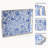 Blue White Peony Decorative Serving Tray with Handles, Rectangular Polypropylene Tray for Home Decor