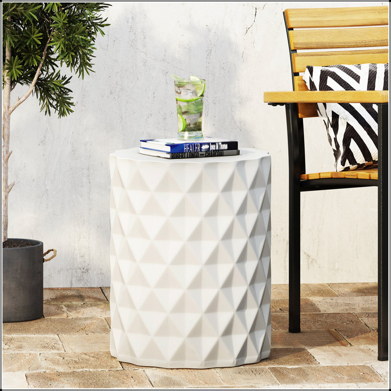 Table d'appoint d'extérieur en béton léger