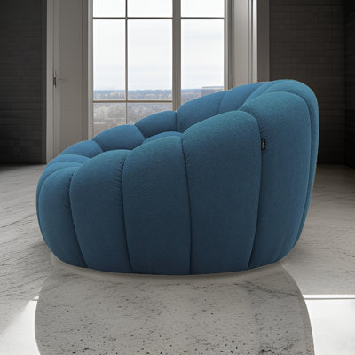 Fauteuil d'appoint Reno Ola, siège capitonné hexagonal de 48 po
