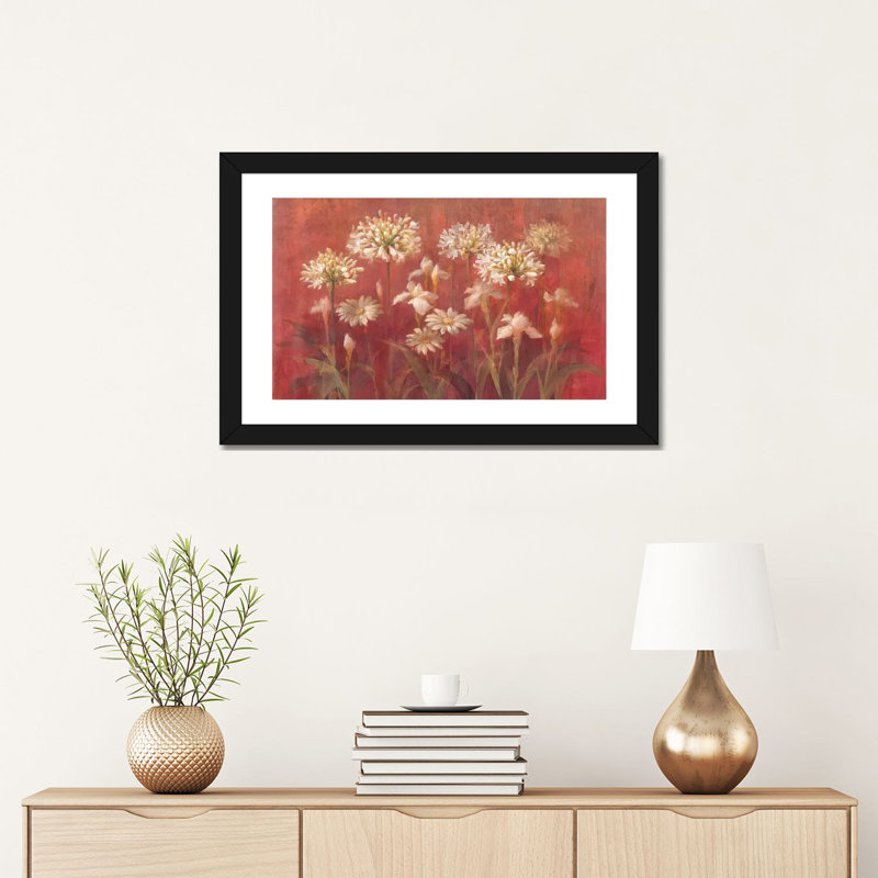 Coastal Hydrangea par Danhui Nai - reproduction d'art, Papier encadré noir, Blanc, H 16 po x l 24 po x P 1 po