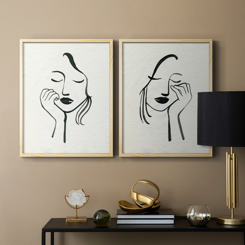 Day Dreamer I - reproduction encadrée de qualité supérieure - prête à être accrochée - aucun clou requis - aucun clou requis