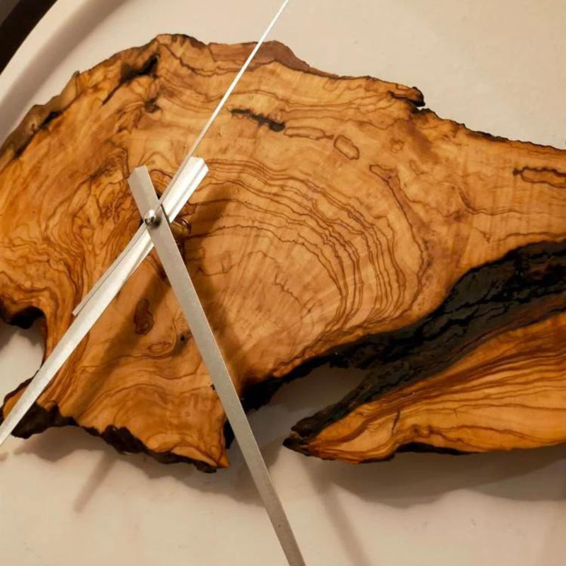 Horloge murale en bois, H 10 po x l 10 po x P 2 po