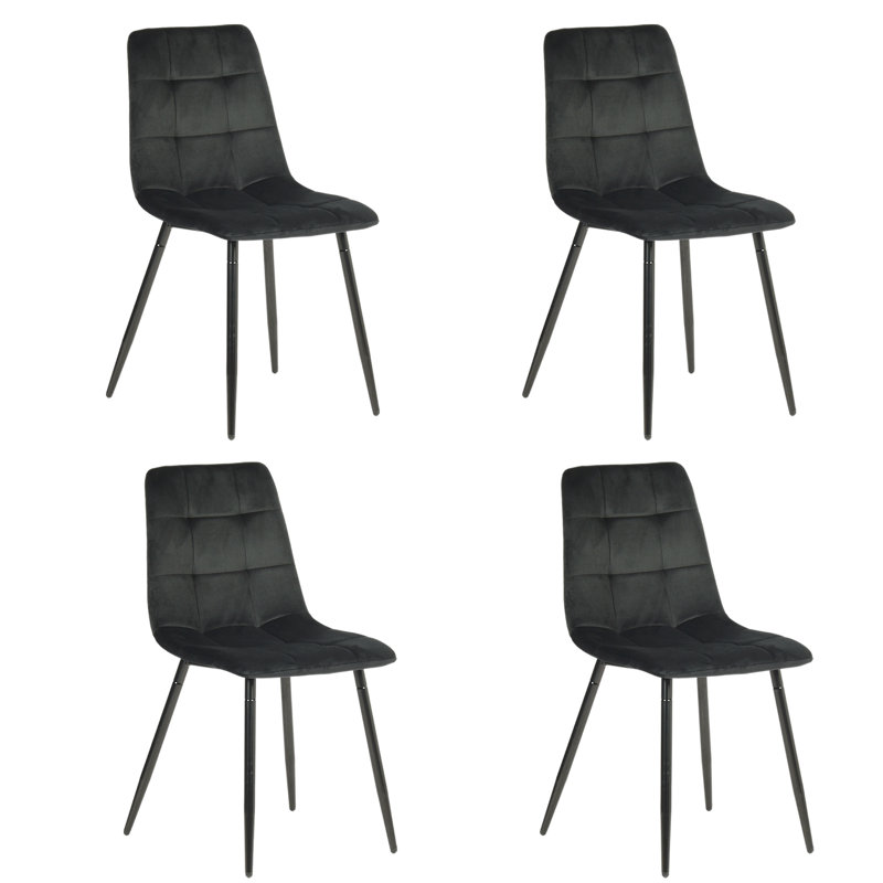 4 - Person Dining Set, White, Black