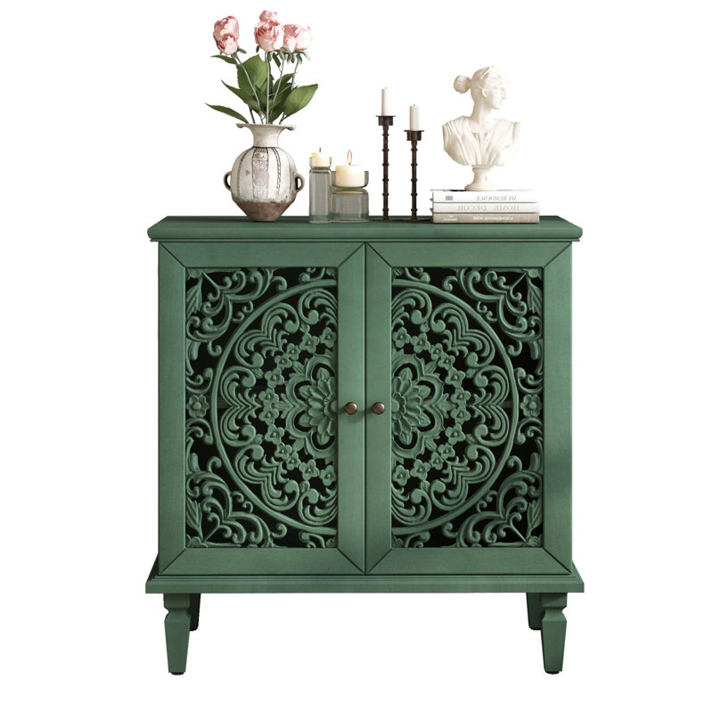 Bleron 31.5'' 2-Door Accent Cabinet Sideboard, Antique Green