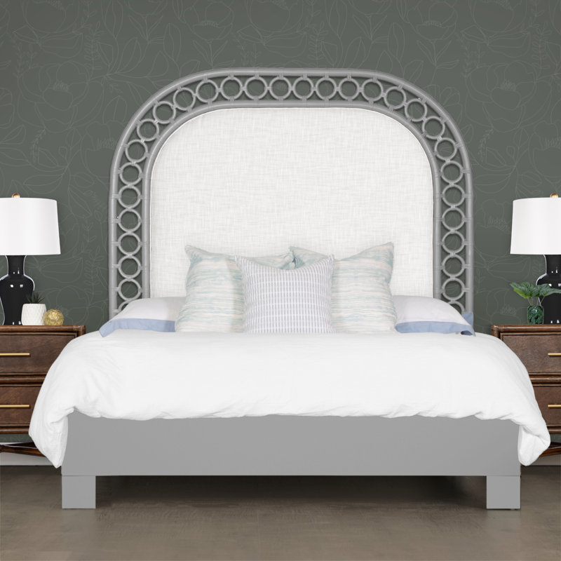 Solana Platform Bed, King, Light Gray