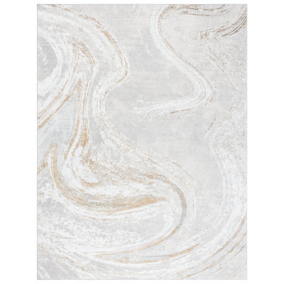 Ozturk Abstract Grey Area Rug