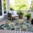 Machine Washable Indoor/Outdoor Xhevrie Teal Rug-1798418331