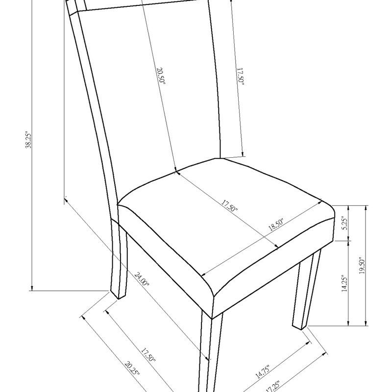 Ensemble de chaises de salle à manger 2 pièces