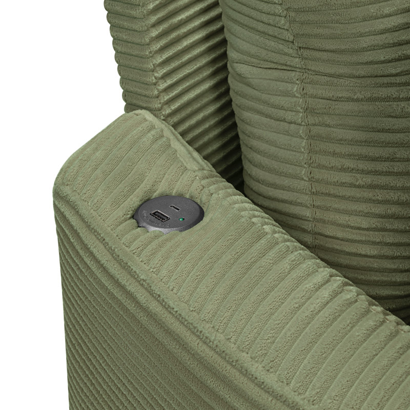 Très grand canapé-lit double avec siège profond et ports USB, idéal pour se détendre et socialiser dans le salon