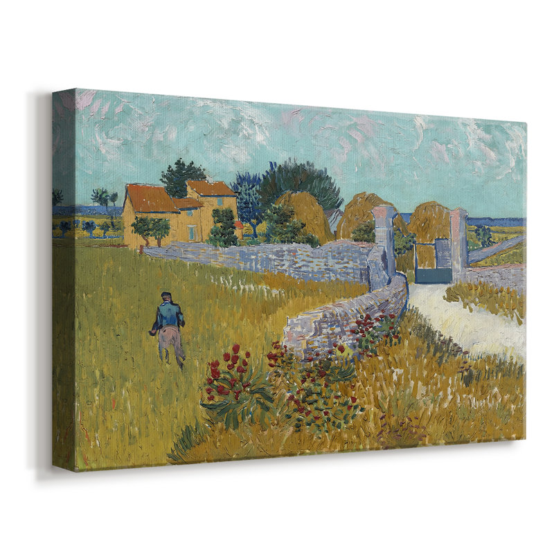 Ferme en Provence-Vincent van Gogh-Toile tendue avec châssis-1888, 8 x 12