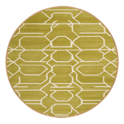 Machine Washable Trellis Brown Area Rug