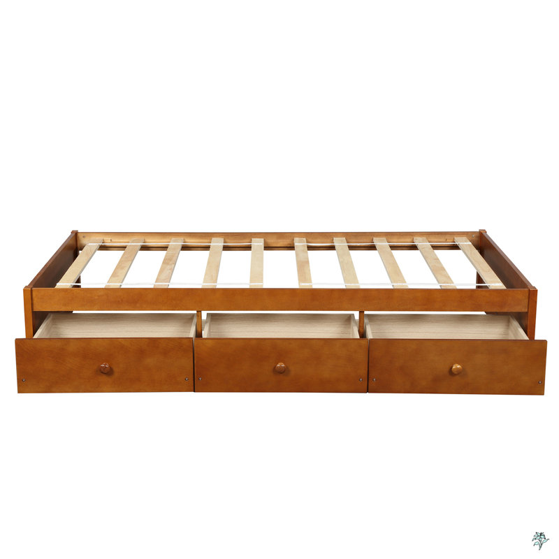 Lit plateforme simple avec rangement et 3 tiroirs