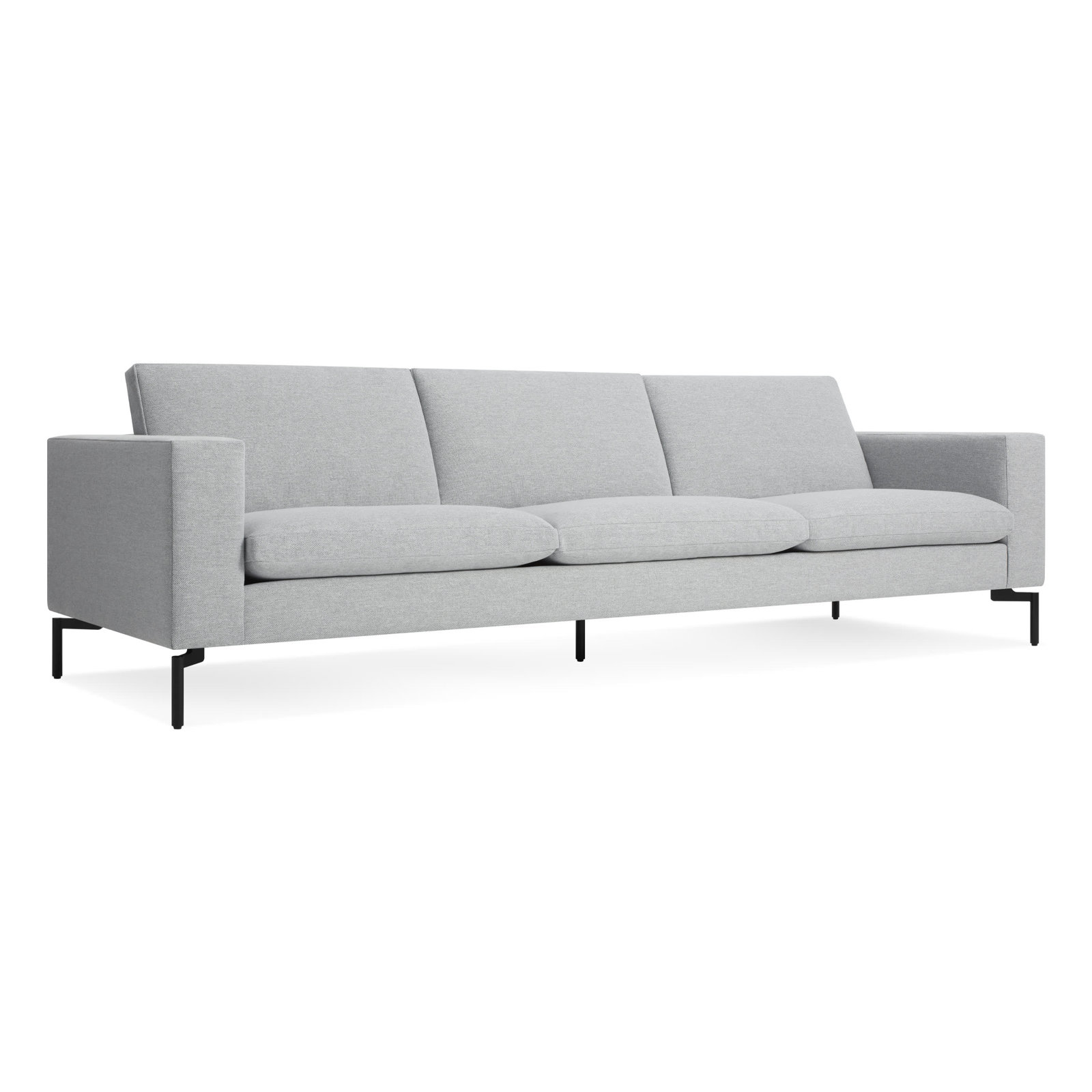 New Standard Upholstered Sofa, Black, 32" H x 104" W x 35" D, Maharam Mode in Intaglio Crossweave
