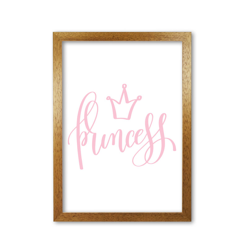 Princess - Print, Honey Oak Frame, 85 cm H x 60 cm W x 5 cm D