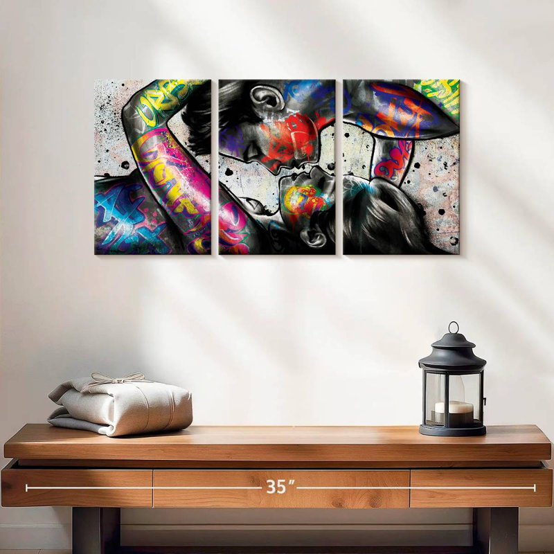 Impression sur toile Urban Couple, H 12 po x l 26 po