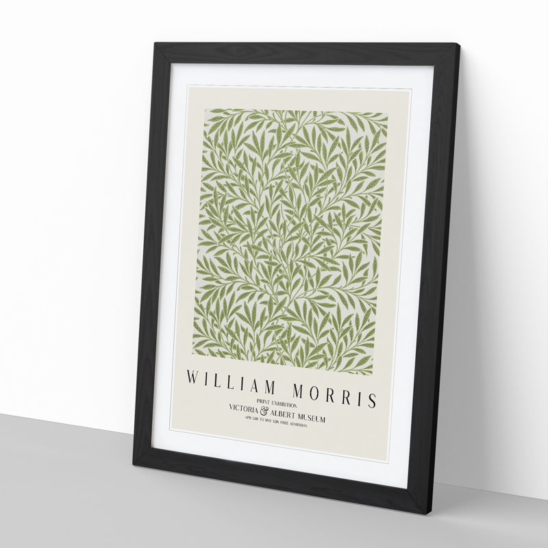 Willow Pattern Vol.1 Print by William Morris - Framed Print, Black, 36cm H x 27cm W x 2cm D