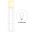 Lampe sur pied colonne 62,9 po avec tablettes Emonnie, bois massif véritable et ampoule incluse-1709860208