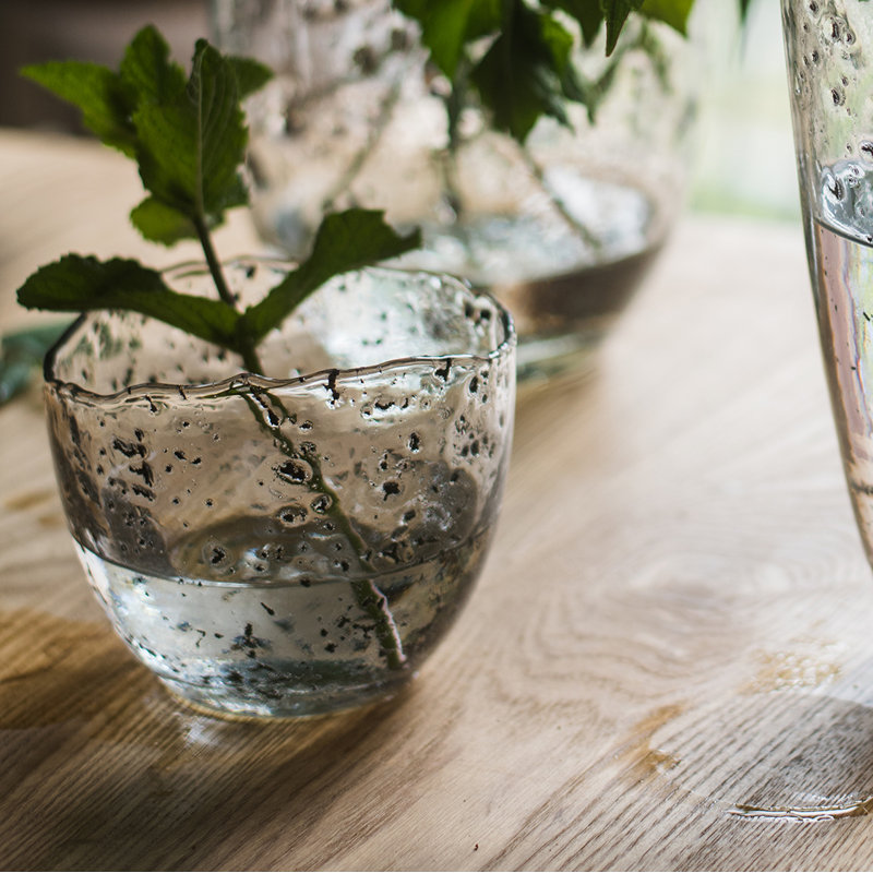 Vase de table en verre Sistrunk, H 5 po x l 4 po x P 4 po
