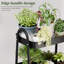 Chariot de cuisine à panier de fruits - Chariot de rangement à roulettes à 3 niveaux avec roulettes, panier de fruits et légumes avec plateau en bois, organisateur de cuisine utilitaire pour les fruits, les pommes de terre, l'oignon et le pain