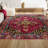 Brooklyn Geometric Medallion Red/Pink Rug-1765071826