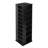 Media Storage Cabinet, 34 Compartments Rotating Media Tower Rack for CDs, CD Rack Tower, DVDs, Books and Game Discs, DVD Stand for Living Room, Home Office and Recording Room, Black