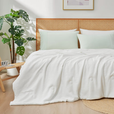 Double-Sided Waffle Cooling Comforter For Hot Sleepers, Machine Washable