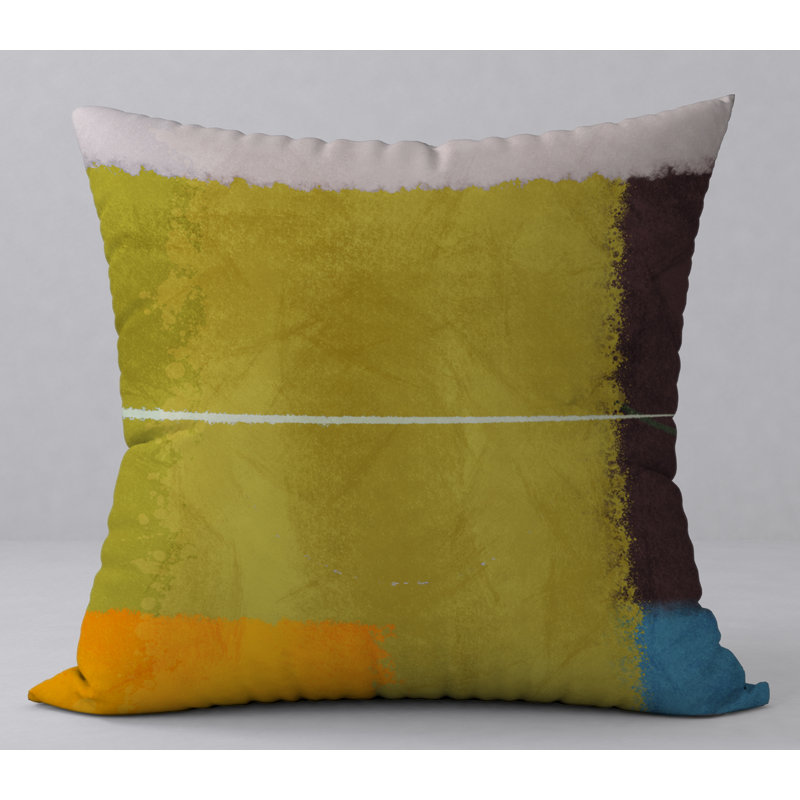 Coussin décoratif abstraite, H 18 po x l 18 po