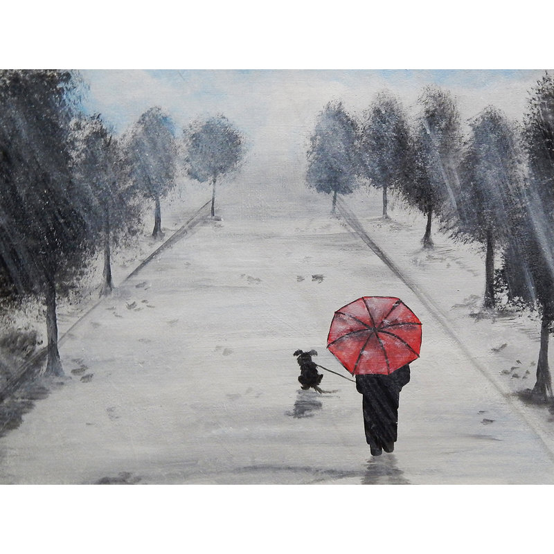 «Walking with My Friend» par Ed Capeau - reproduction d'art, H 19 po x l 13 po x P 0,1 po, Papier non encadré