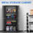 71" Lockable Heavy Duty Metal Storage Tool Cabinet W/ 2 Adjustable Shelves-1608665128