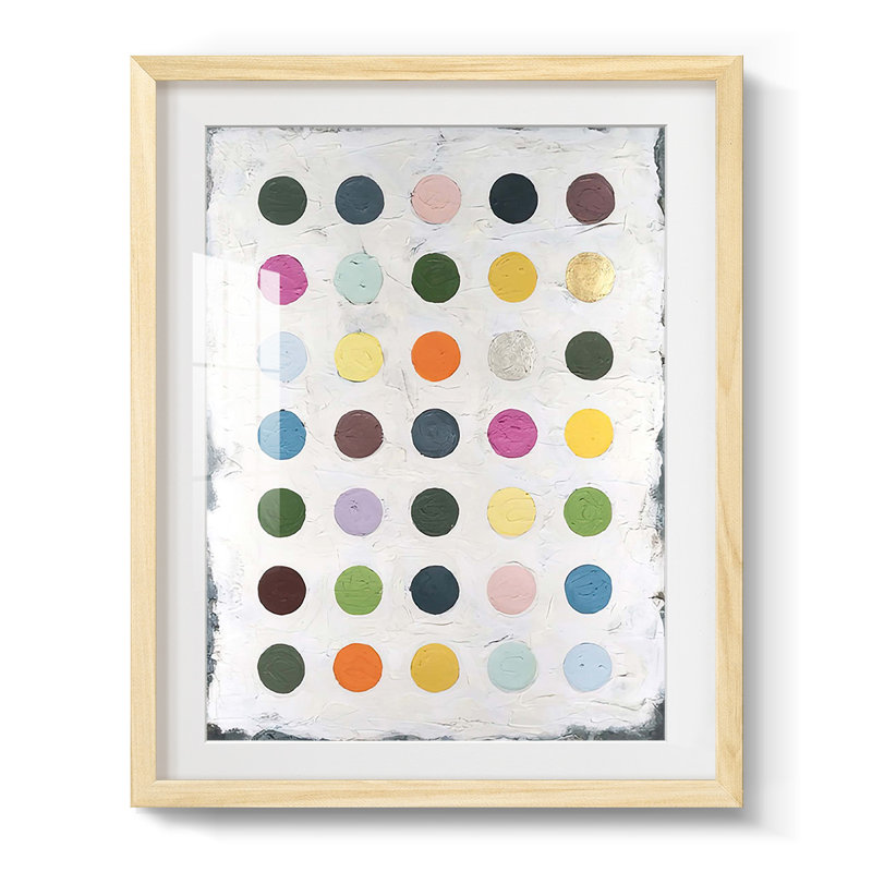Chroma Dots I - impression encadrée, Naturel, H 28,5 po x l 20,5 po