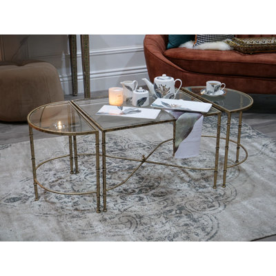 Aaliyah Glass Top Living Room Table Set