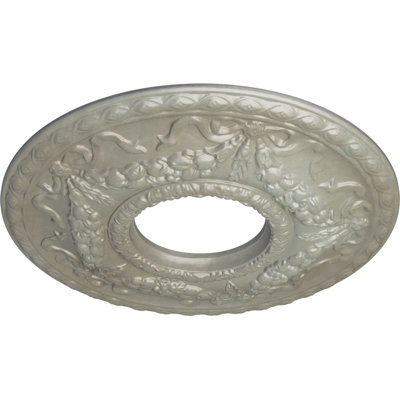 Médaillon de plafond Endurathane Hurley, DE 22 1/8 po x P 7 1/4 po x P 1 3/4 po (convient aux auvents jusqu'à 7 1/4 po), finition or Flash peinte à la main