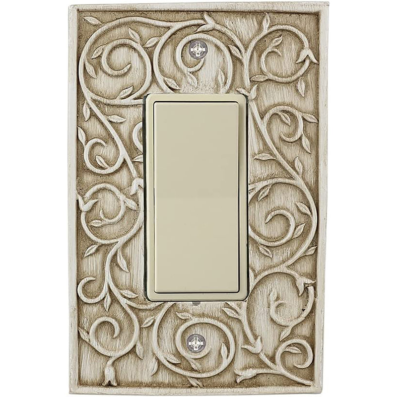 1 - Gang Rocker Standard Wall Plate, Weathered White
