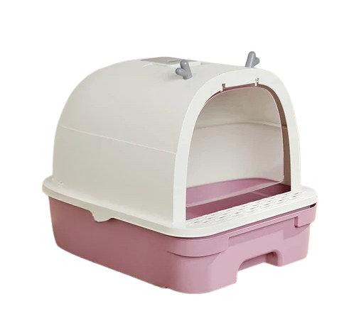 Gower Plastic Litter Box, Pink/White