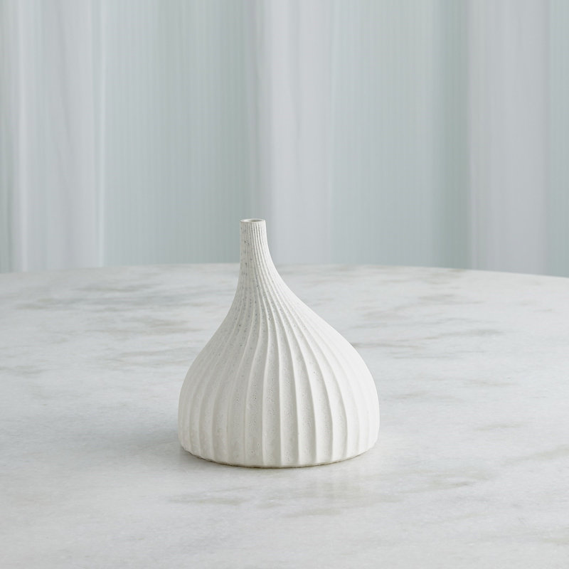 Earthenware Table Vase, 8" H x 7" W x 7" D