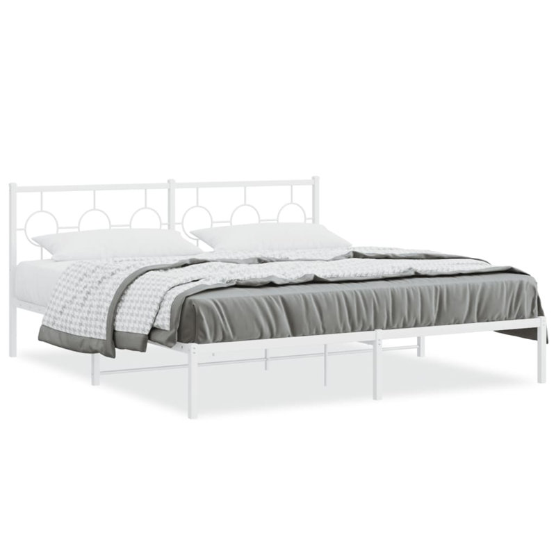 Norberts Metal Bed, Black, Super King (6')
